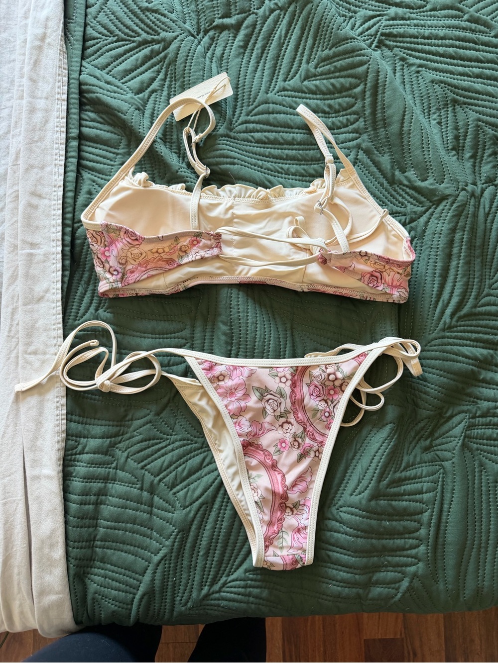 Floral Pink Tie-Side Bikini Set - Unbranded - Picture 4 of 4